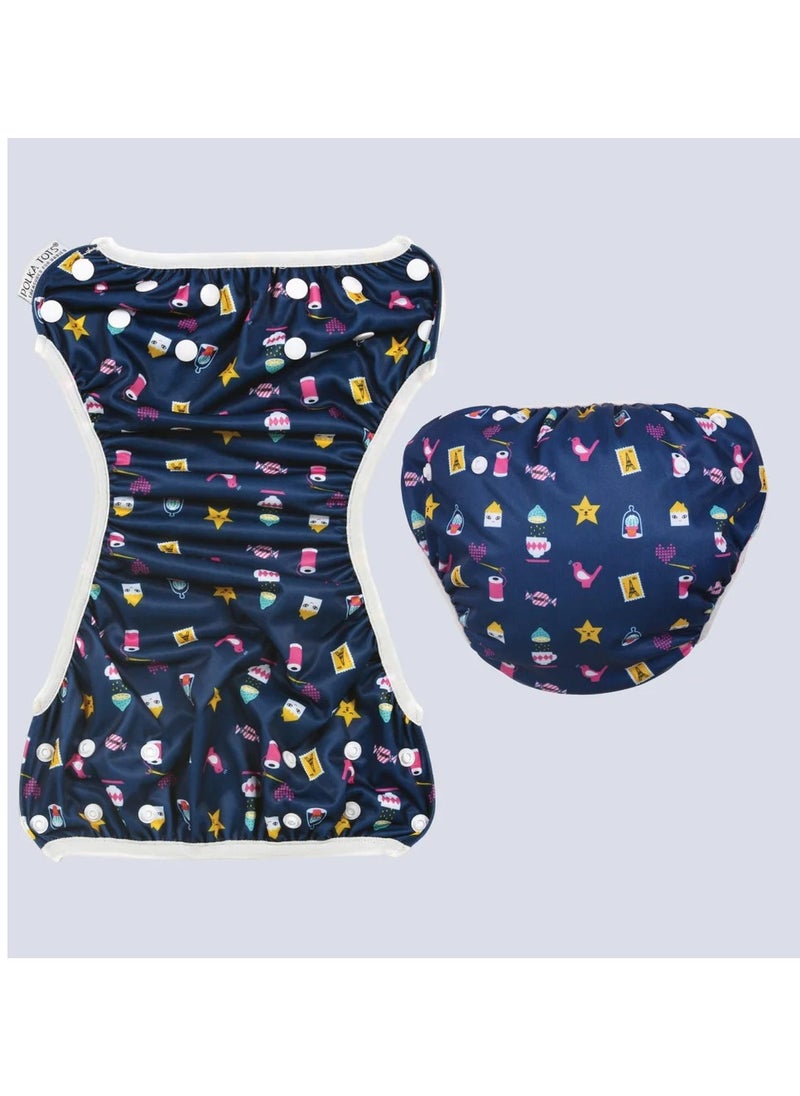 Polka Tots Polka Tots Reusable Swim Diaper - Icons  - Image 1