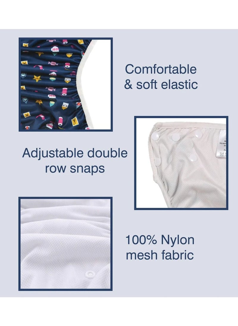 Polka Tots Polka Tots Reusable Swim Diaper - Icons  - Image 3