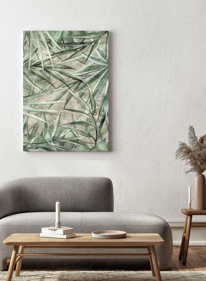 مودكلاس لوحة جدارية كانفس بتصميم ورق شجر - Image 1
