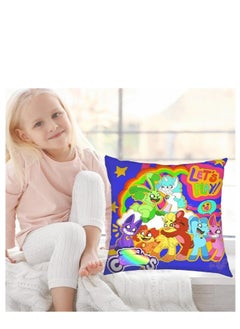 Y&D Smiling Critters Throw Pillow Covers,Case Cover Square Cushion Cover,Smiling Critters Cartoon peripheral,Animal Cushion Covers Pillow Case Cover for Sofa Car Bedroom Home Decor  - Image 2