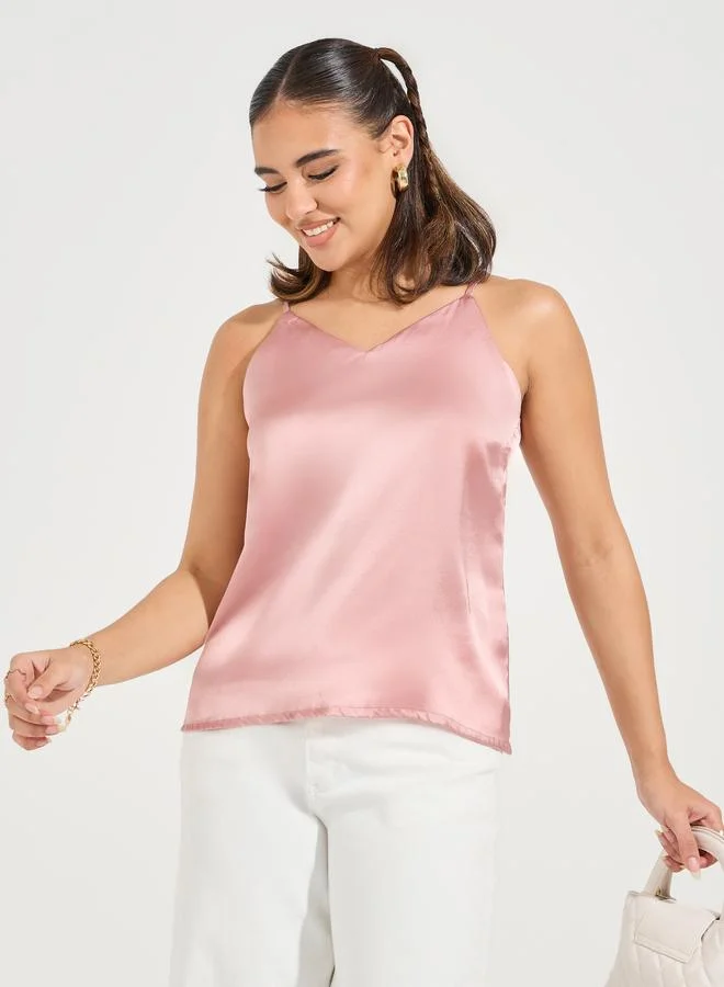 Styli Styli Solid Satin Cami