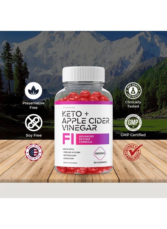 Vitaking - F1 Keto + ACV Gummy F1 Keto Gummies for Weight Loss F1 Keto ACV Gummies F1 Keto+ACV Gummy Advanced Ketogenic Formula (60 Gummies) - Image 1