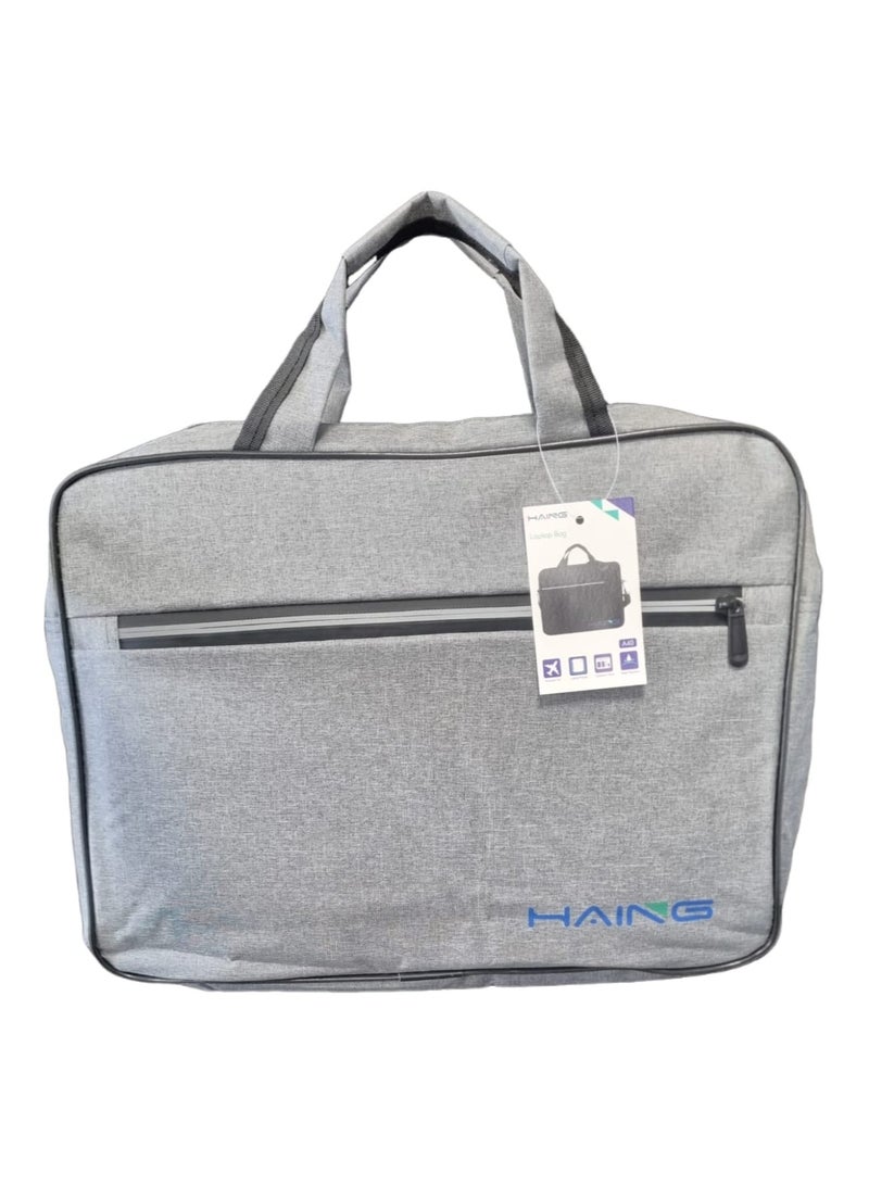 Haing Laptop Bag – 14.1” Water-Resistant Travel & Work Case with Accessory Organizer (A40 Sleek Grey) - Image 1