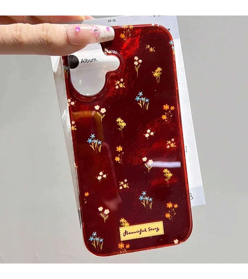 For iPhone 14 Plus Mixed Color 1 Floral Pattern Shockproof Soft Phone Case Delicate Design Protective Cover - Image 5