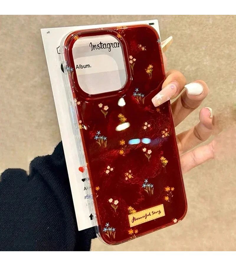 For iPhone 14 Plus Mixed Color 1 Floral Pattern Shockproof Soft Phone Case Delicate Design Protective Cover - Image 3