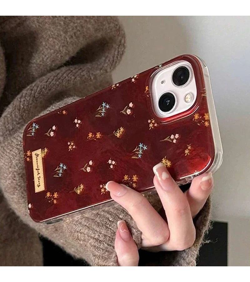 For iPhone 14 Plus Mixed Color 1 Floral Pattern Shockproof Soft Phone Case Delicate Design Protective Cover - Image 4