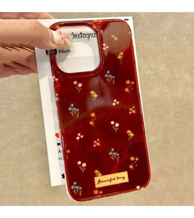 For iPhone 14 Plus Mixed Color 1 Floral Pattern Shockproof Soft Phone Case Delicate Design Protective Cover - Image 2