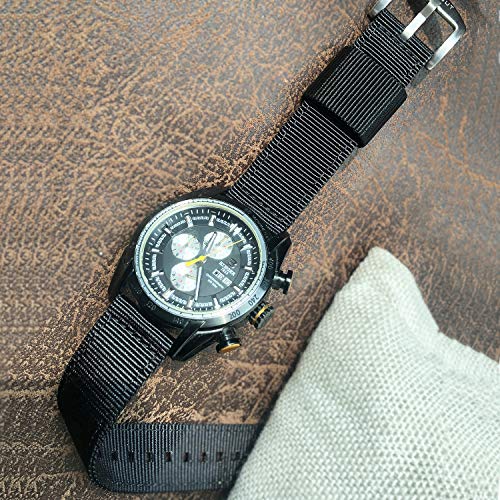 torbollo Quick Release Watch Bands - Choice of Color and Width (18mm, 20mm, 22mm or 24mm) Watch Straps, Quality Nylon Strap and Sturdy Brushed Buckle, 22mm / Large Wrist (7.1''-8.9'') - Image 2