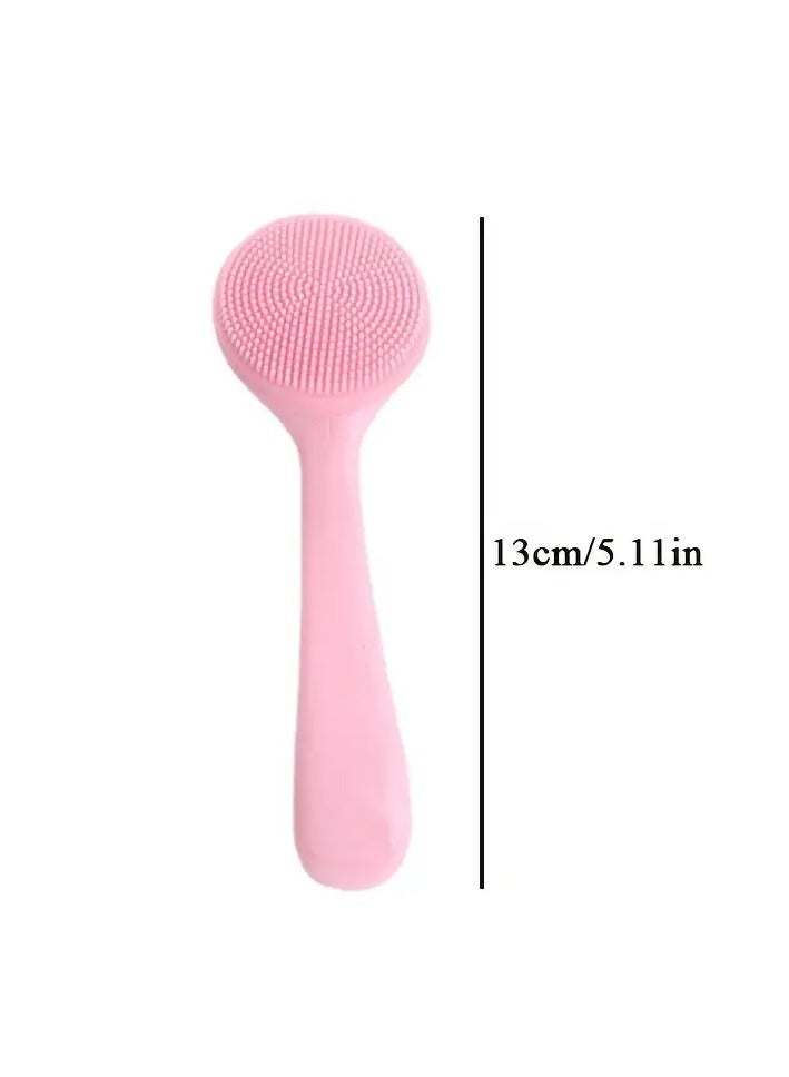 Manual Silicone Cleansing Massage Brush Facial Cleansing Brush Double Sided Silica Gel Cleansing Brush Portable Facial Massage Skin Care Tool - Image 5