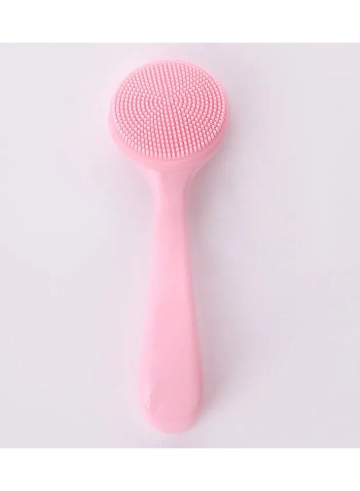 Manual Silicone Cleansing Massage Brush Facial Cleansing Brush Double Sided Silica Gel Cleansing Brush Portable Facial Massage Skin Care Tool - Image 1