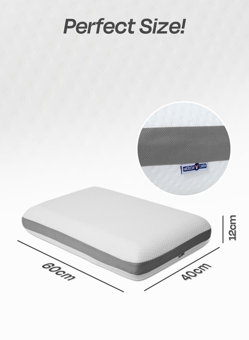 أميريكان لينين وسادة كلاسيكية واقية من إسفنج الذاكرة لتقويم العظام - Image 2
