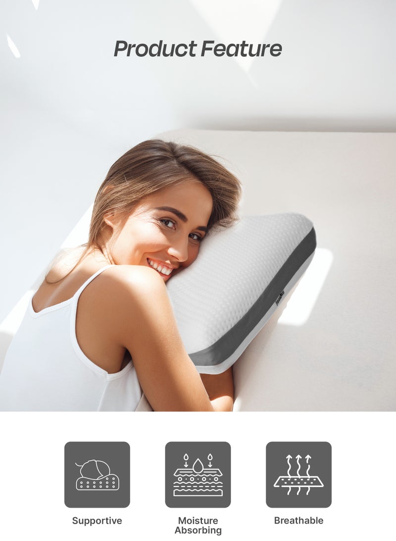 أميريكان لينين وسادة كلاسيكية واقية من إسفنج الذاكرة لتقويم العظام - Image 3