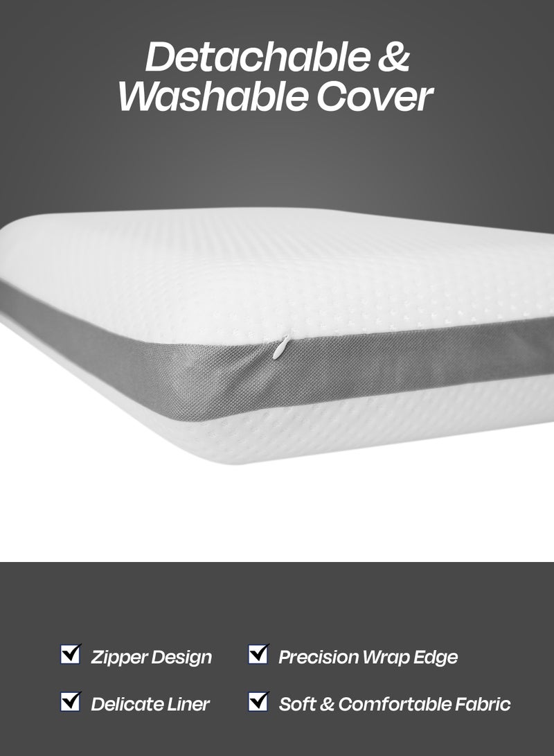 أميريكان لينين وسادة كلاسيكية واقية من إسفنج الذاكرة لتقويم العظام - Image 5