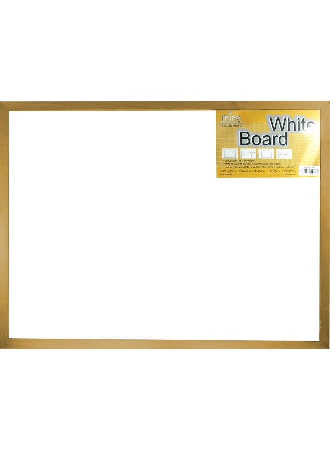 Non-magnetic Whiteboard 60 X 45cm Oak/White