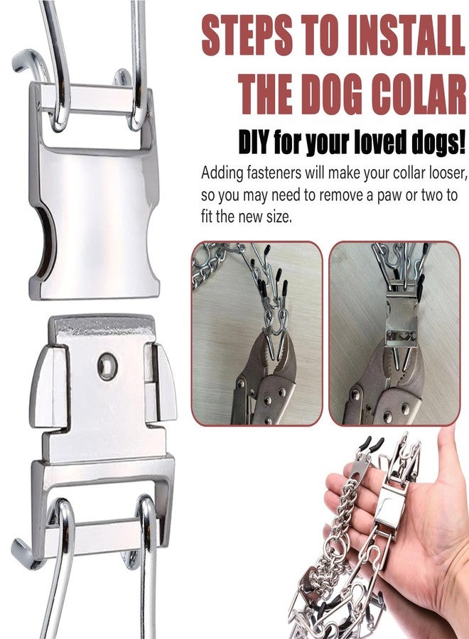 LonlyEagle Dog Collar Buckle,Fastener Stainless Steel Buckle for Prong Dog Training Collar & Quick Release with Buckle for Medium Large Dogs(Silver,M:2.8-3.2mm) - Image 5
