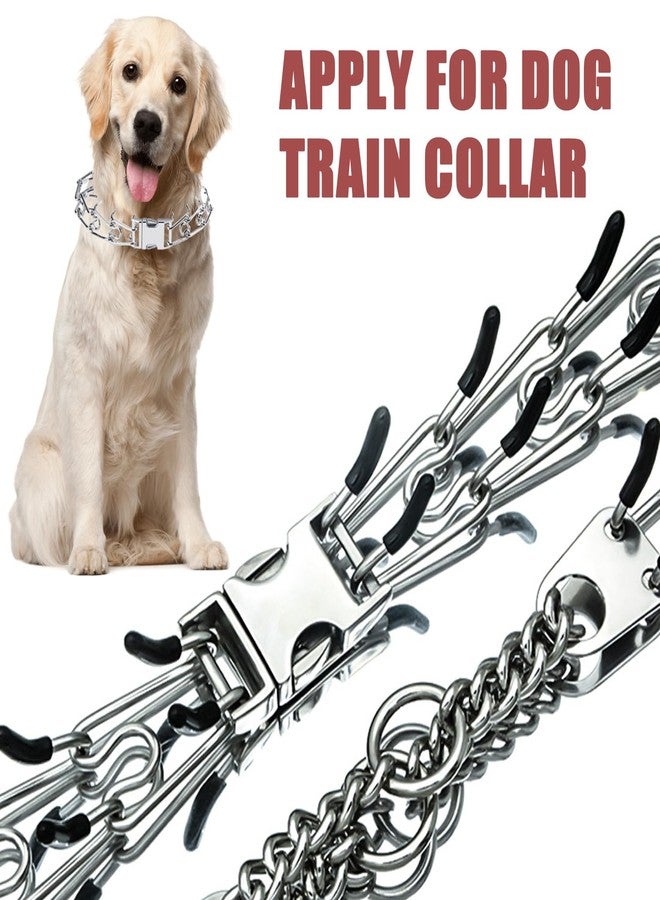 LonlyEagle Dog Collar Buckle,Fastener Stainless Steel Buckle for Prong Dog Training Collar & Quick Release with Buckle for Medium Large Dogs(Silver,M:2.8-3.2mm) - Image 3