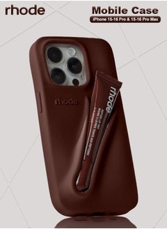 rhode Phone Case with Peptide Espresso Lip Tint, Protective Mobile Cover for iPhone 15-16 Pro & Pro Max with Lip Gloss Holder for Stylish Touch-Ups On the Go  - Image 1