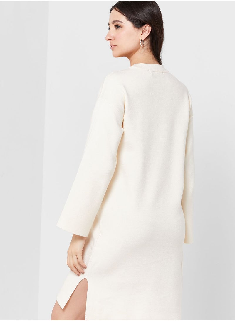 VERO MODA - Round Neck Knitted Dress - Image 1