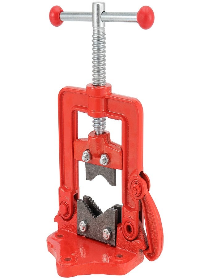 MUKLEI Heavy Duty Pipe Vice - 0.4 to 2.4 Inches Capacity, Forged Bench Yoke Vise Threader for Cutting & Fixing Pipes 10 to 60mm - Image 1