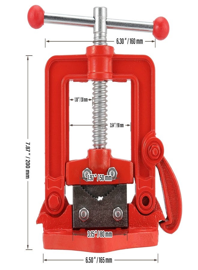 MUKLEI Heavy Duty Pipe Vice - 0.4 to 2.4 Inches Capacity, Forged Bench Yoke Vise Threader for Cutting & Fixing Pipes 10 to 60mm - Image 2
