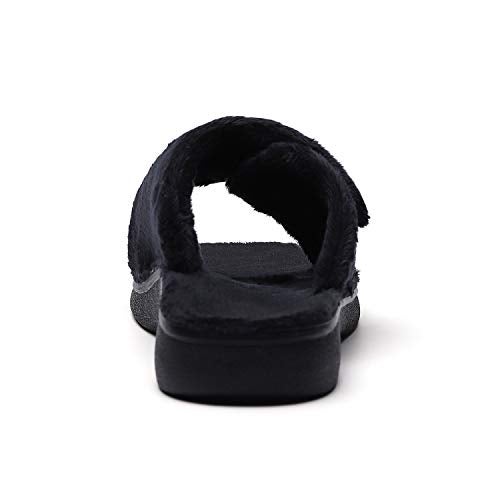 SOLLBEAM Women's Plantar Fasciitis Fuzzy House Orthopedic Adjustable Slippers With Arch Support Orthotic Heel Cup Sandals For Ladies - Image 5