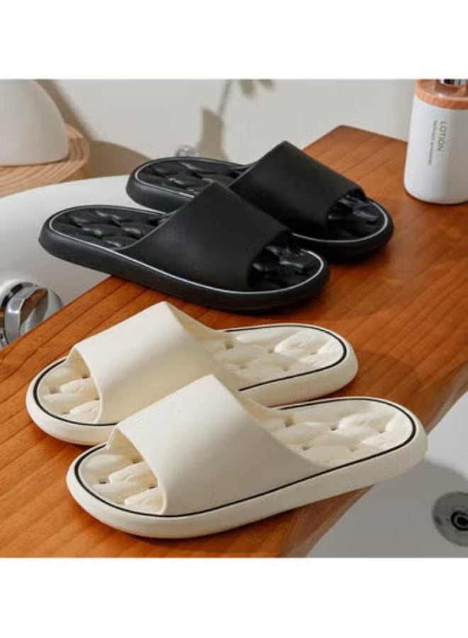 جودة عالية التنفس داخلي غير انزلاق ناعمة بيعت الحذاء للرجال والنساء التجفيف السريع حذاء دش أسود - Image 2