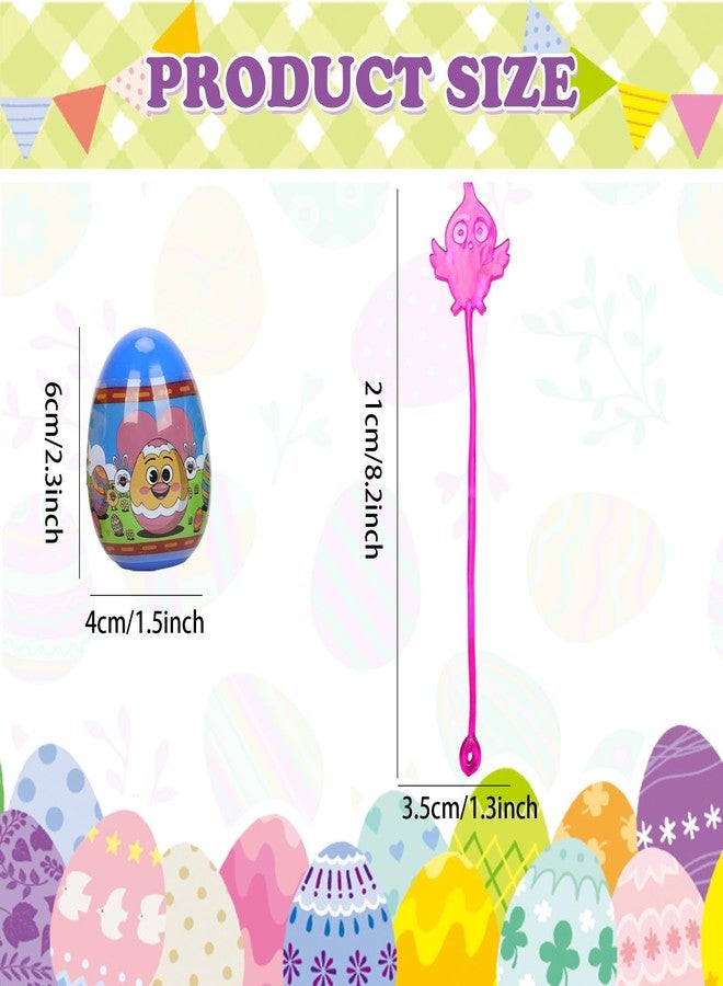 VOMAOK 24pcs Prefilled Easter Eggs with Easter Sticky Hands Toy Inside for Kids Boys Girls Easter Basket Stuffers,Eggs Hunt ,Party Favors - Image 3