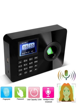 Fingerprint Password Attendance Machine  Biometric Attendance Device with 2.4 Inch TFT LCD Screen Employee Checking in Recorder Access Control Time Attendance Clock - pzsku/ZCA570593CB16DFB216BEZ/45/_/1709039527/6c5e7020-1cf1-43b6-b514-2494c6ba250c