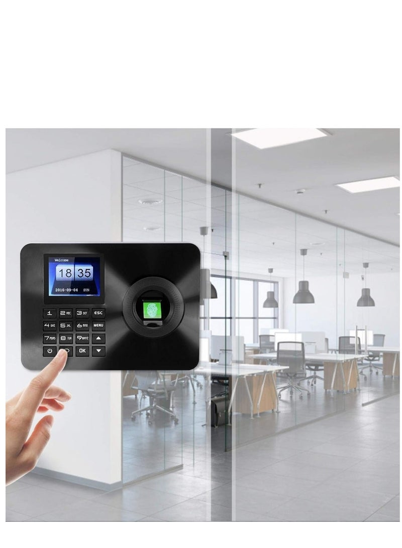 Fingerprint Password Attendance Machine  Biometric Attendance Device with 2.4 Inch TFT LCD Screen Employee Checking in Recorder Access Control Time Attendance Clock