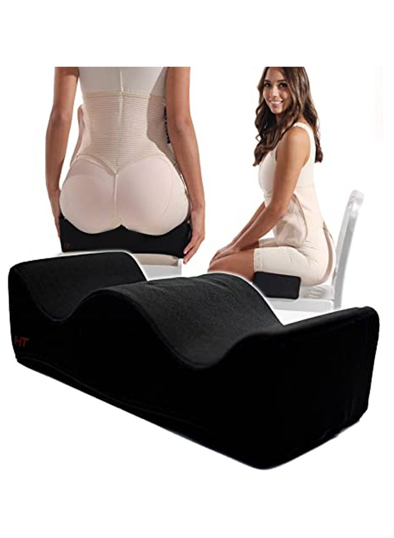 Max Comfort BBL Brazilian Buttock Lift Post-Surgery Pillow, Post-Surgical Recovery Pillow for Sitting and Driving, Buttocks Support Seat Cushion for Women, by Max Comfort, Black  - Image 2