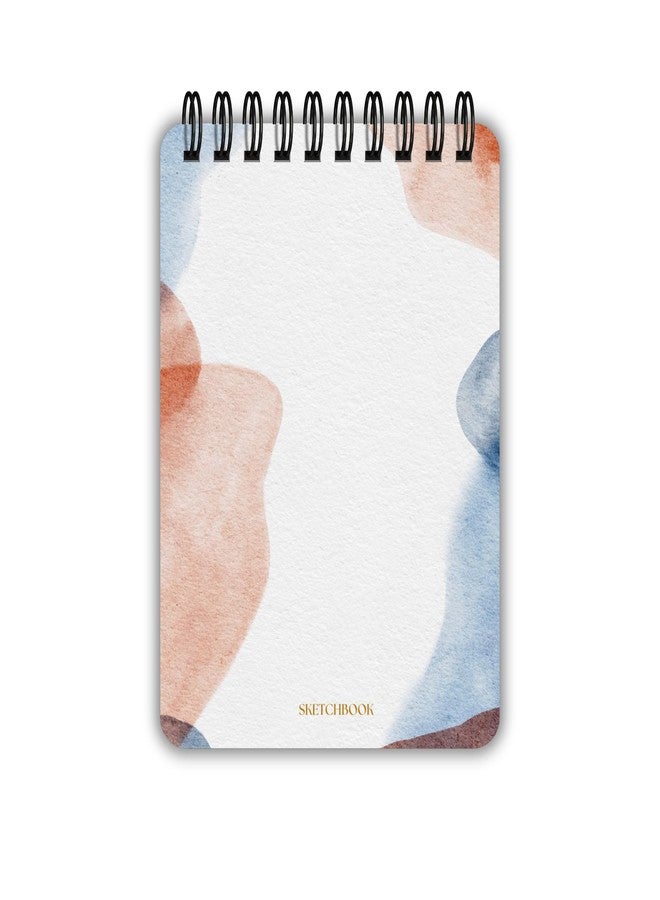 EKDALI Wiro Bound Sketch Book| Spiral bound at top | A4 Size| Pages 150 GSM| Natural Shade Paper| Ideal for artists and beginners | 100 pages - 50 sheets | ideal for sketching drawing doodling (Blue & Brown) - Image 1