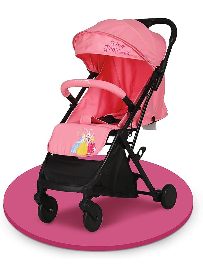 Disney Princess Travel Stroller 0 36 Months Compact Design Storage Basket Rear Breaks Travel Compatible Trolley Handle And More. - Image 1