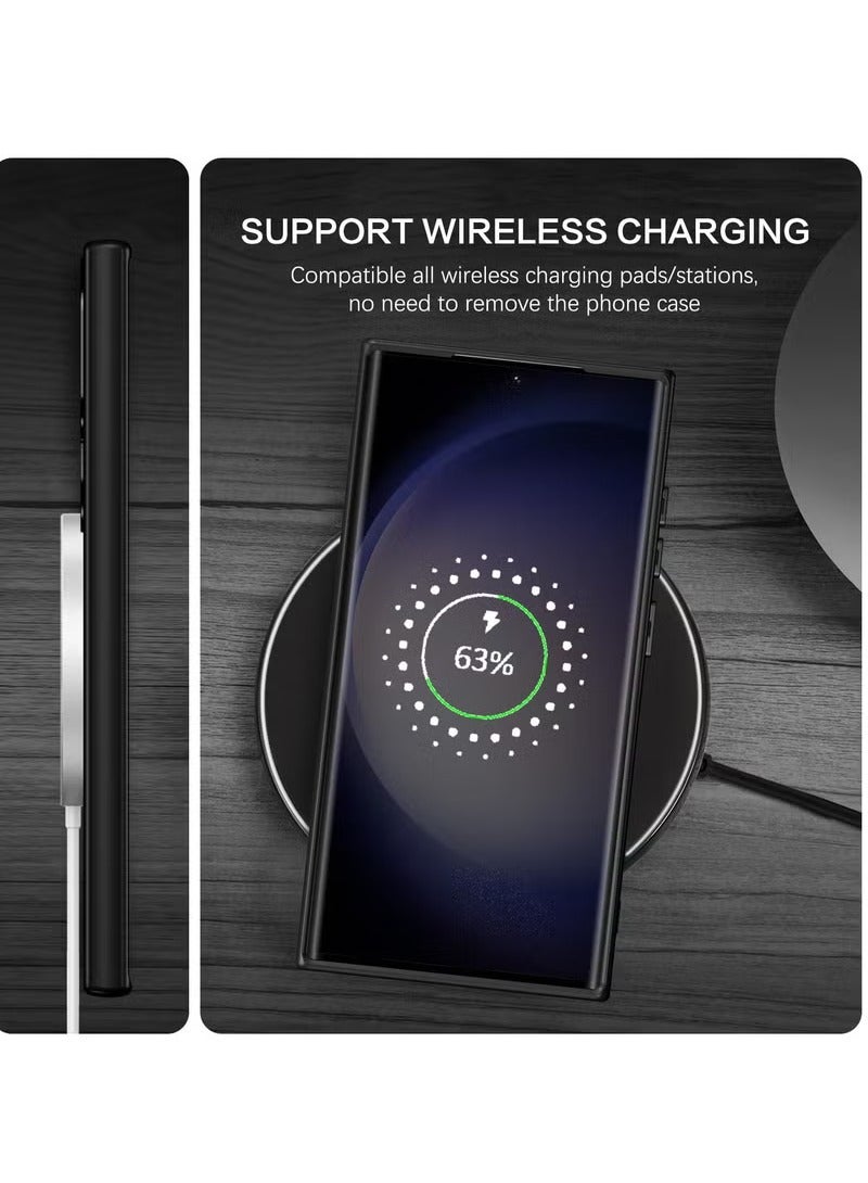 ايليجو جراب لموبايل سامسونج S24 الترا من ايليجو، متوافق مع ماج سيف، غطاء خلفي مغناطيسي شفاف غير لامع مضاد للصدمات مغناطيس قوي، موبايل رفيع ورفيع لحماية كاملة لهاتف جالاكسي 5G (أسود) - Image 4