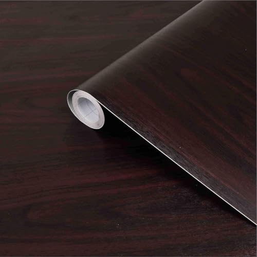 CVANU Wood Texture Pattern Wallpaper Self-Adhesive Waterproof PVC Vinyl Contact Paper for Old Furniture, Cabinets, Doors, Wardrobes & Walls Decoration (12x50 Inch) cv07 - Image 1