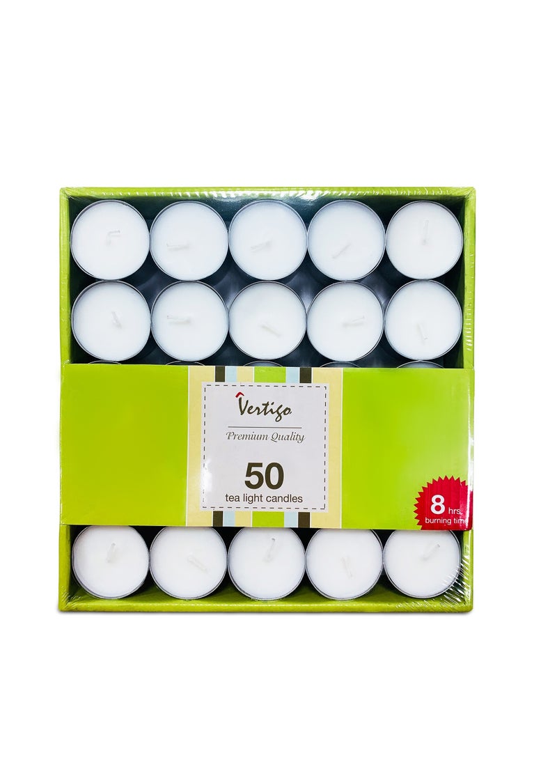 Vertigo Tea Light Candles 23g 50pcs Box