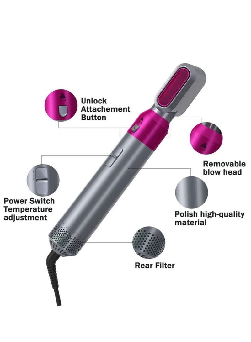 ELTRAZONE 5 In 1 Hair Curler Rotating Hair Dryer Hair Straightener Comb Curling Brush 5 interchangeable barrels, 3 adjustable modes, 30S heating, smoothing iron styling tools - Image 4