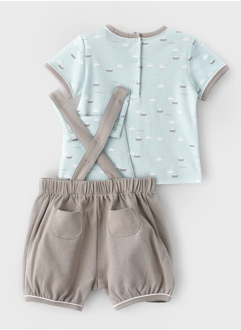 بوو بوو BooBoo Kids 2 Pcs Set - Dungaree & توب 100٪ قطن