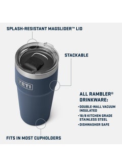 YETI YETI Rambler 30 oz Stackable Tumbler, Stainless Steel, Vacuum Insulated with MagSlider Lid, Wild Vine Red  - Image 2
