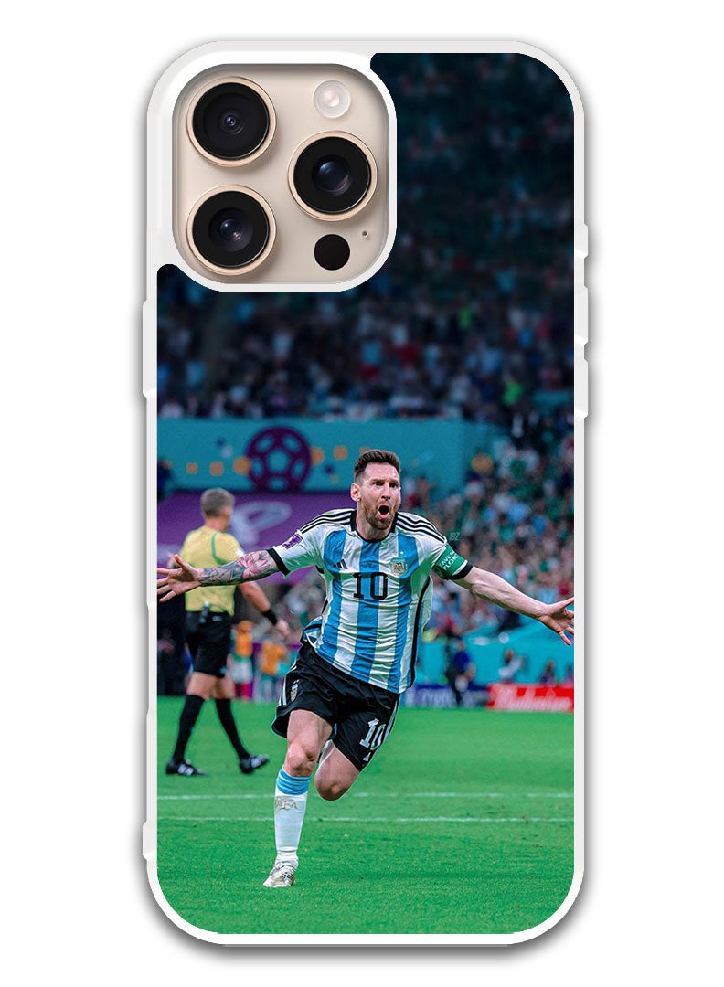 Theodor Protective Case Cover For APPLE IPHONE 16 Pro Max Messi (7) (White Bumper) - Image 1