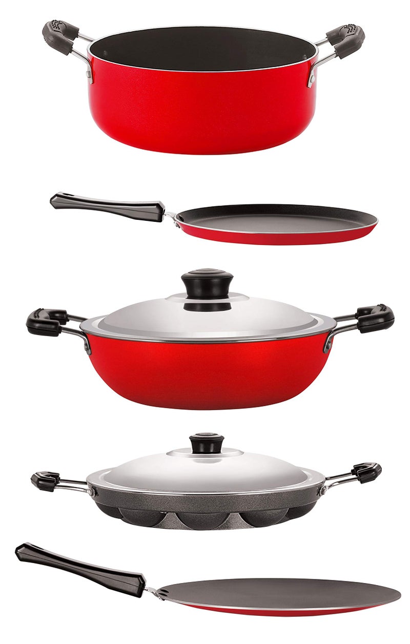 Nirlon Non-Stick 5 Piece PFOA Free Healthy Cooking Essential Combo Set Offer - Image 1