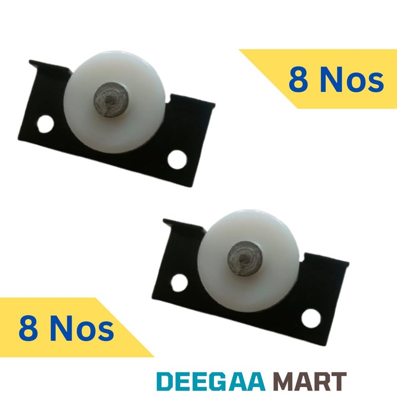 DEEGAA MART عجلة كاستر من صفيحة فولاذية متدحرجة DEEGAAMART لخزانة الملابس لون بني - Image 2