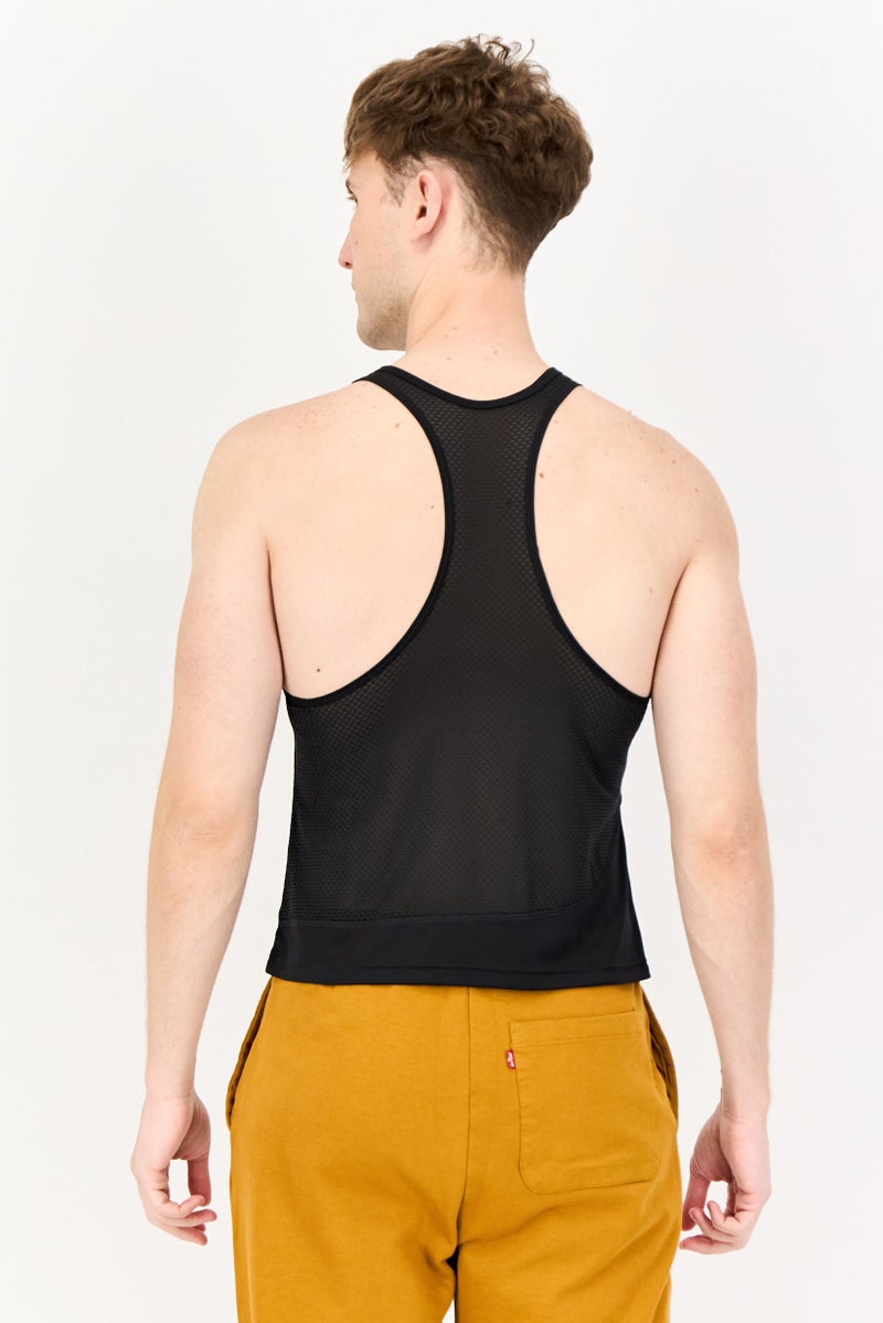 Reebok Men Sportswear Fit Sleeveless Training Vest, Black  - Image 3