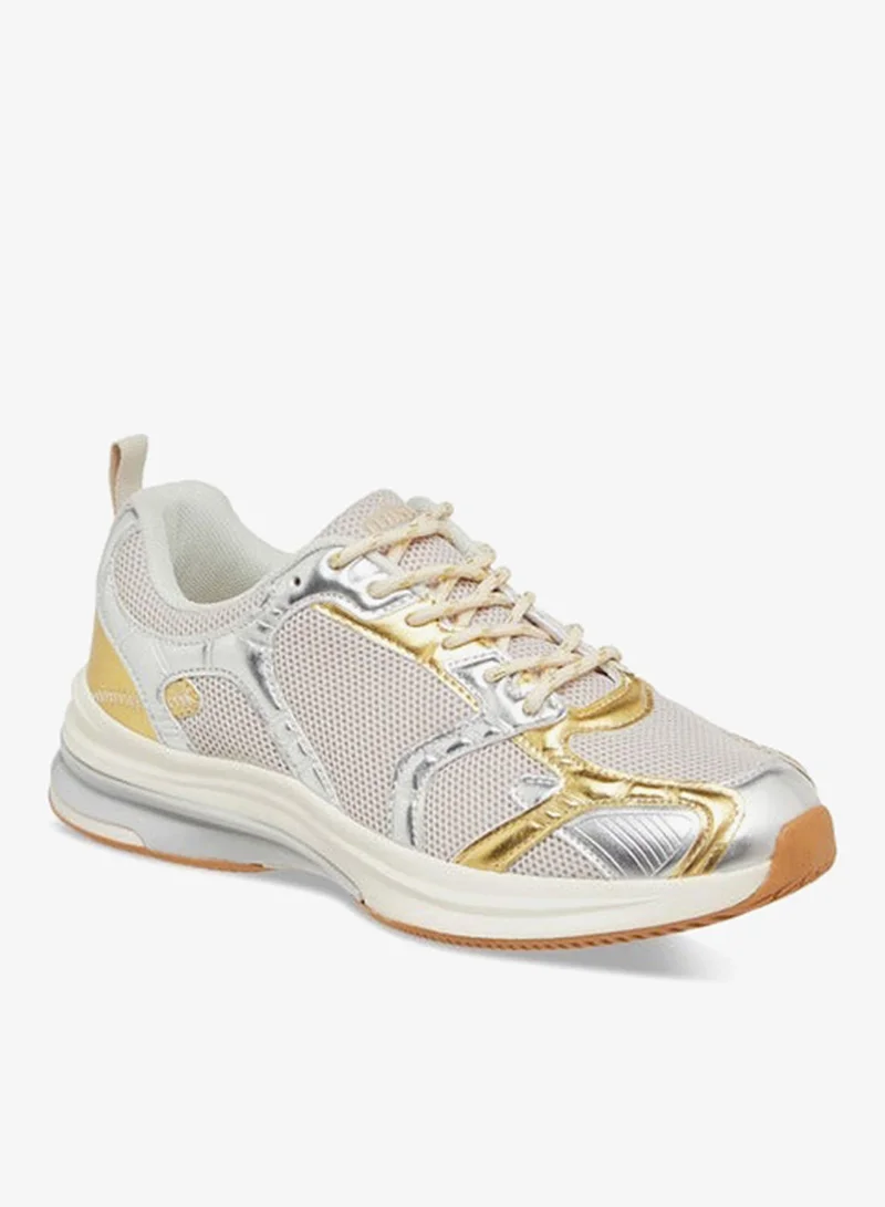 MISSY Women Panelled Sneakers with Lace-Up Closure