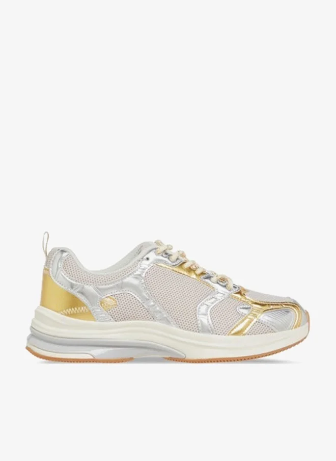 MISSY Women Panelled Sneakers with Lace-Up Closure