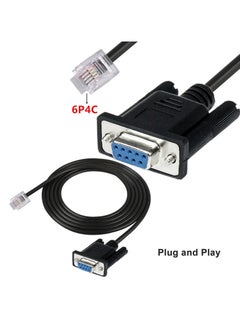 erorex DB9 RS232 to RJ11 6P4C Cable, Professional DB9 RS232 to RJ11 6P4C Serial Console Cable Replacement for APC AP7800 AP7900 940 0144A, Plug and Play  - Image 2