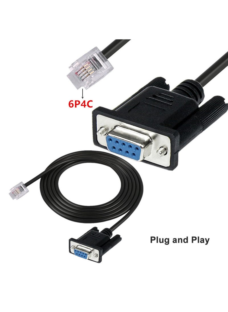 erorex - DB9 RS232 to RJ11 6P4C Cable, Professional DB9 RS232 to RJ11 6P4C Serial Console Cable Replacement for APC AP7800 AP7900 940 0144A, Plug and Play - Image 1