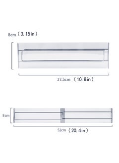 Generic 4 Piece Acrylic Drawer Dividers Organizers, Clear Plastic Drawers Separators  - Image 2