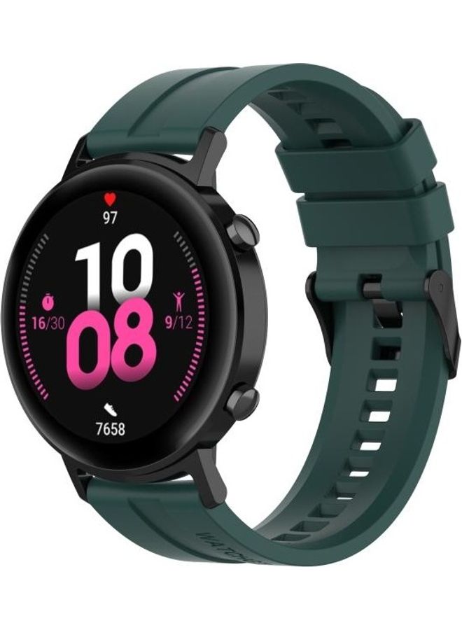 NIBEMINENT Silicone Replacement Wrist Strap Watchband with Buckle For Huawei Watch GT 2 42mm Green - Image 4