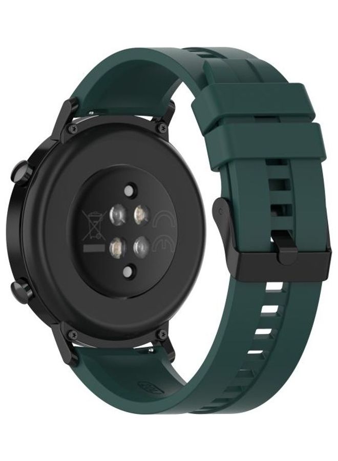 NIBEMINENT Silicone Replacement Wrist Strap Watchband with Buckle For Huawei Watch GT 2 42mm Green - Image 5