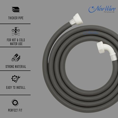 NEW WARE Inlet Hose Pipe for Front Loading Washing Machines | 3 Meter Water Inlet Pipe with Secure Connector - Image 3